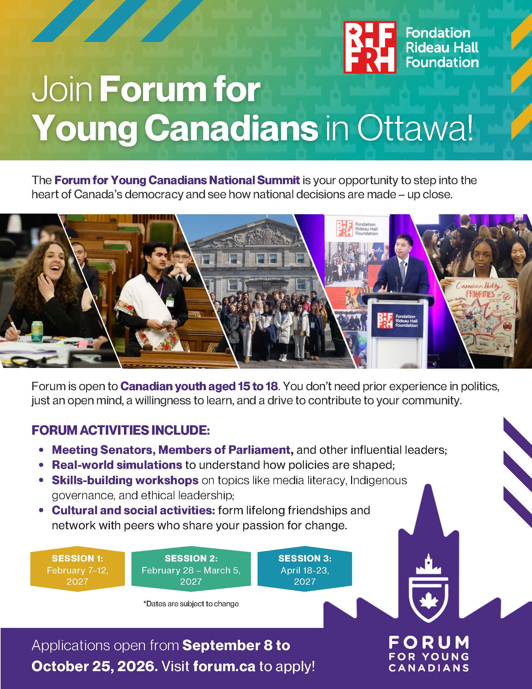 Forum for Young Canadians in Ottawa
