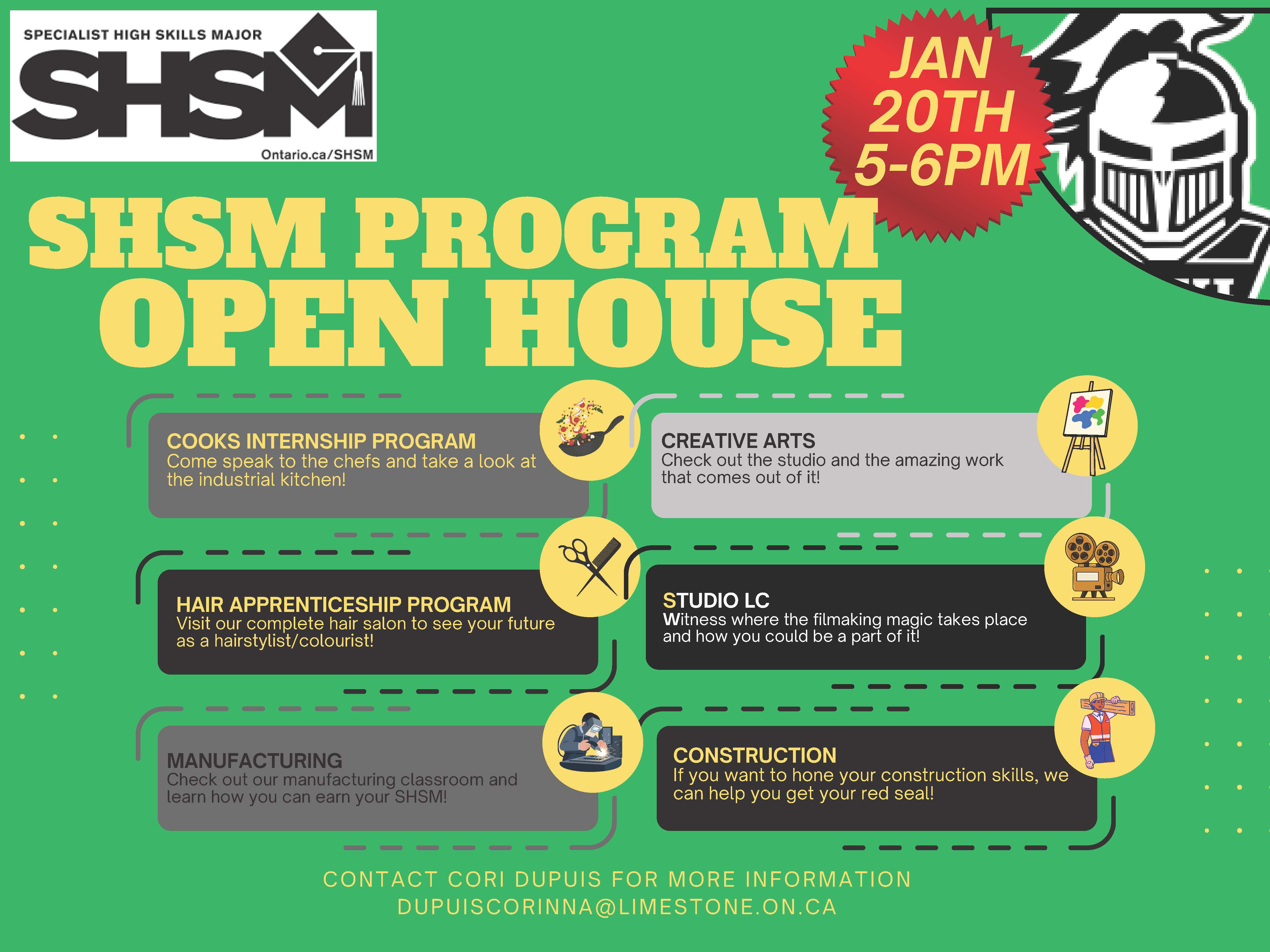 shsm open house poster